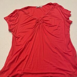 Capped Sleeve with Ribbon Like Neckline